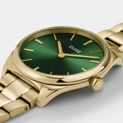 CLUSE Montres Or|Féroce Petite^Féroce Petite Watch Steel Green, Gold Colour