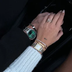 CLUSE Montres Argent|Anthéor^Gift Box Anthéor Steel Watch Green and Silver Chain Bracelet