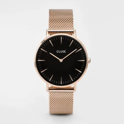 CLUSE Boho Chic^Gift Box Boho Chic Mesh Watch and Strap Rose Gold Colour