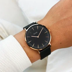 CLUSE Boho Chic^Gift Box Boho Chic Mesh Watch and Strap Rose Gold Colour