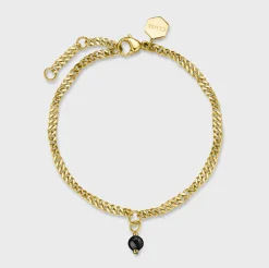 CLUSE Féroce Mini^Gift Box Féroce Mini Watch Black & Chain Bracelet, Gold Colour