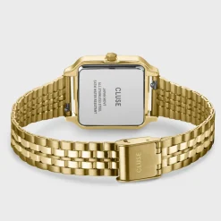 CLUSE Gracieuse Petite^Gift Box Gracieuse Petite Watch Steel, Black & Twisted Snake Bracelet, Gold Colour