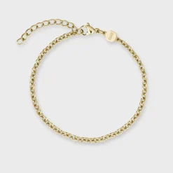 CLUSE La Tétragone^Gift Box La Tétragone Full Gold Steel Watch & Curb Chain Bracelet, Gold Colour