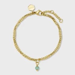 CLUSE La Tétragone^Gift Box La Tétragone Mesh Watch & Chain Bracelet, Gold Colour