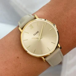 CLUSE Minuit^Gift Box Minuit Watch and Strap, Gold Colour