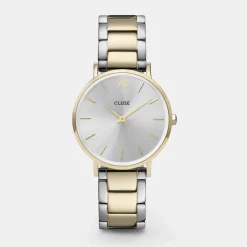 CLUSE Minuit^Gift Box Minuit Watch and Bracelet Gold Colour