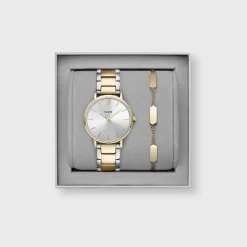 CLUSE Minuit^Gift Box Minuit Watch and Bracelet Gold Colour