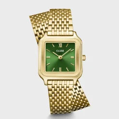 CLUSE Montres Or|Gracieuse Petite^Gracieuse Petite Watch Double Steel, Forest Green, Gold Colour