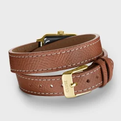 CLUSE Montres Or|Gracieuse Petite^Gracieuse Petite Watch Double Leather, Nutshell, Gold Colour