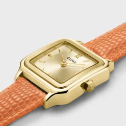 CLUSE Montres Or|Gracieuse Petite^Gracieuse Petite Watch Leather, Apricot Lizard, Gold Colour