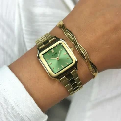 CLUSE Montres Or|Gracieuse Petite^Gracieuse Petite Watch Steel, Light Green, Gold Colour