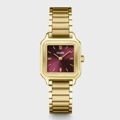 CLUSE Montres Or|Gracieuse Petite^Gracieuse Petite Watch Steel, Dark Cherry, Gold Colour