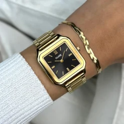 CLUSE Montres Noir|Montres Or^Gracieuse Watch Steel, Black, Gold Colour