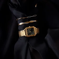 CLUSE Montres Noir|Montres Or^Gracieuse Watch Steel, Black, Gold Colour