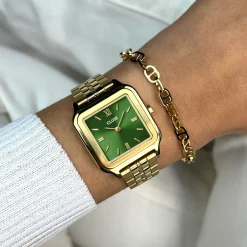 CLUSE Montres Or|Gracieuse^Gracieuse Watch Steel, Forest Green, Gold Colour
