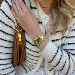 CLUSE Montres Or|Gracieuse^Gracieuse Watch Steel, Forest Green, Gold Colour