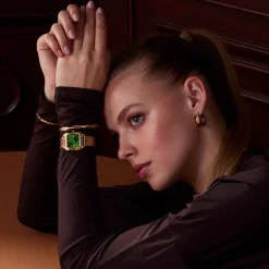 CLUSE Montres Or|Gracieuse^Gracieuse Watch Steel, Forest Green, Gold Colour