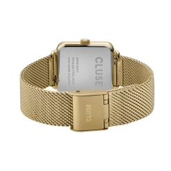 CLUSE Montres Noir|Montres Or^La Tétragone Mesh Black, Gold Colour