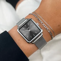 CLUSE Montres Argent|La Tétragone^La Tétragone Mesh Dark Grey, Silver Colour