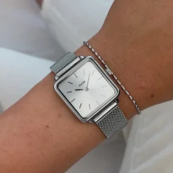 CLUSE Montres Argent|La Tétragone^La Tétragone Mesh Full Silver Colour