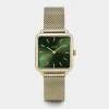 CLUSE Montres Or|La Tétragone^La Tétragone Mesh Green, Gold Colour