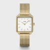 CLUSE Montres Or|La Tétragone^La Tétragone Mesh White, Gold Colour