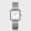 CLUSE Montres Argent|La Tétragone^La Tétragone Mesh White, Silver Colour