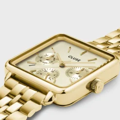 CLUSE Montres Or|La Tétragone^La Tétragone Multifunction Watch Steel, Full Gold Colour