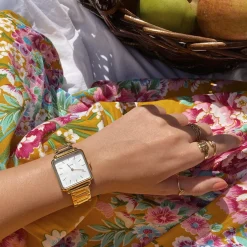 CLUSE Montres Or|La Tétragone^La Tétragone Steel White Pearl, Gold Colour