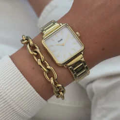 CLUSE Montres Or|La Tétragone^La Tétragone Steel White Pearl, Gold Colour