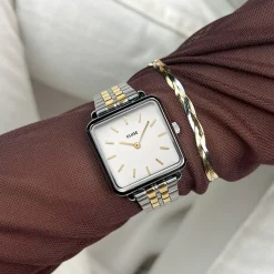 CLUSE Montres Argent|La Tétragone^La Tétragone Watch Steel Coconut Milk, Bicolor