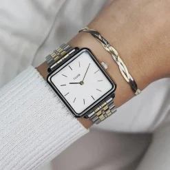 CLUSE Montres Argent|La Tétragone^La Tétragone Watch Steel Coconut Milk, Bicolor