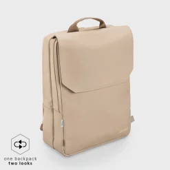 CLUSE Le Réversible^Le Réversible Backpack, Beige Dark Brown, Gold Colour
