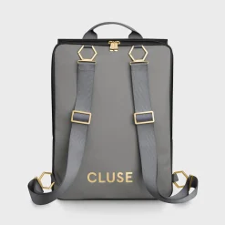 CLUSE Le Réversible^Le Réversible Backpack, Black Grey, Gold Colour