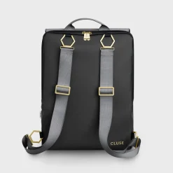 CLUSE Le Réversible^Le Réversible Backpack, Black Grey, Gold Colour