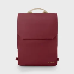 CLUSE Le Réversible^Le Réversible Backpack, Bordeaux Beige, Gold Colour