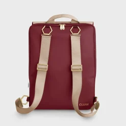 CLUSE Le Réversible^Le Réversible Backpack, Bordeaux Beige, Gold Colour