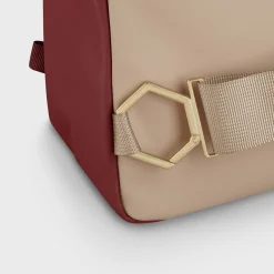 CLUSE Le Réversible^Le Réversible Backpack, Bordeaux Beige, Gold Colour