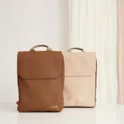 CLUSE Le Réversible^Le Réversible Backpack, Camel Beige, Gold Colour