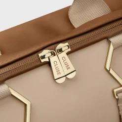 CLUSE Le Réversible^Le Réversible Backpack, Camel Beige, Gold Colour