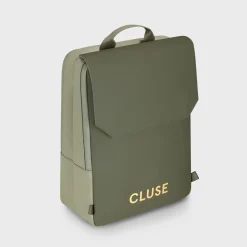 CLUSE Le Réversible^Le Réversible Backpack, Light Green Olive, Gold Colour