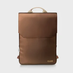 CLUSE Le Réversible^Le Réversible Backpack, Metallic Brown Beige, Gold Colour