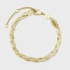 CLUSE Bracelets^Élevé Braided Snake Bracelet, Gold Colour