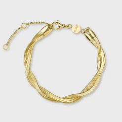 CLUSE Bracelets^Élevé Twisted Snake Bracelet, Gold Colour