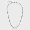 CLUSE Colliers^Élevé Twisted Snake Necklace, Silver Colour