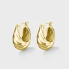 CLUSE Boucles D’oreilles^Élevé Waved Hoop Earrings, Gold Colour