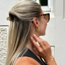 CLUSE Boucles D’oreilles^Élevé Waved Hoop Earrings, Gold Colour