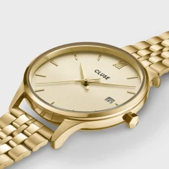 CLUSE Montres Or|Minuit^Minuit Date Watch Steel, Full Gold Colour