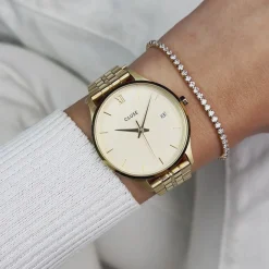 CLUSE Montres Or|Minuit^Minuit Date Watch Steel, Full Gold Colour