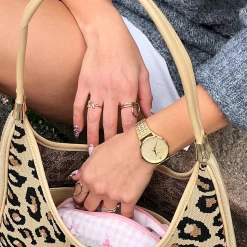 CLUSE Montres Or|Minuit^Minuit Date Watch Steel, Full Gold Colour